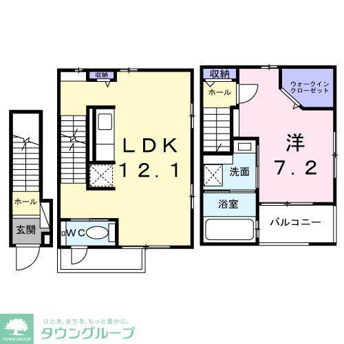 サンダーソニア(1LDK/2階)の間取り写真