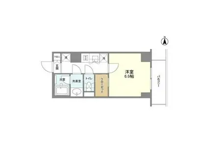 ラティエラ大森(1K/1階)の間取り写真