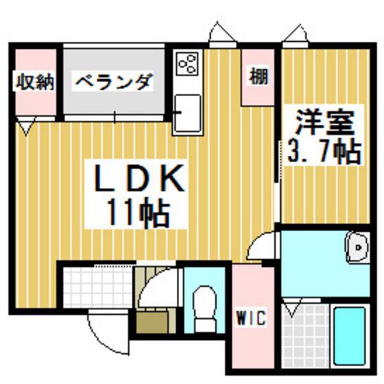 デリス・メゾンIX(1LDK/1階)の間取り写真