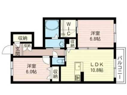 GRAND CERCLE(2LDK/1階)の間取り写真