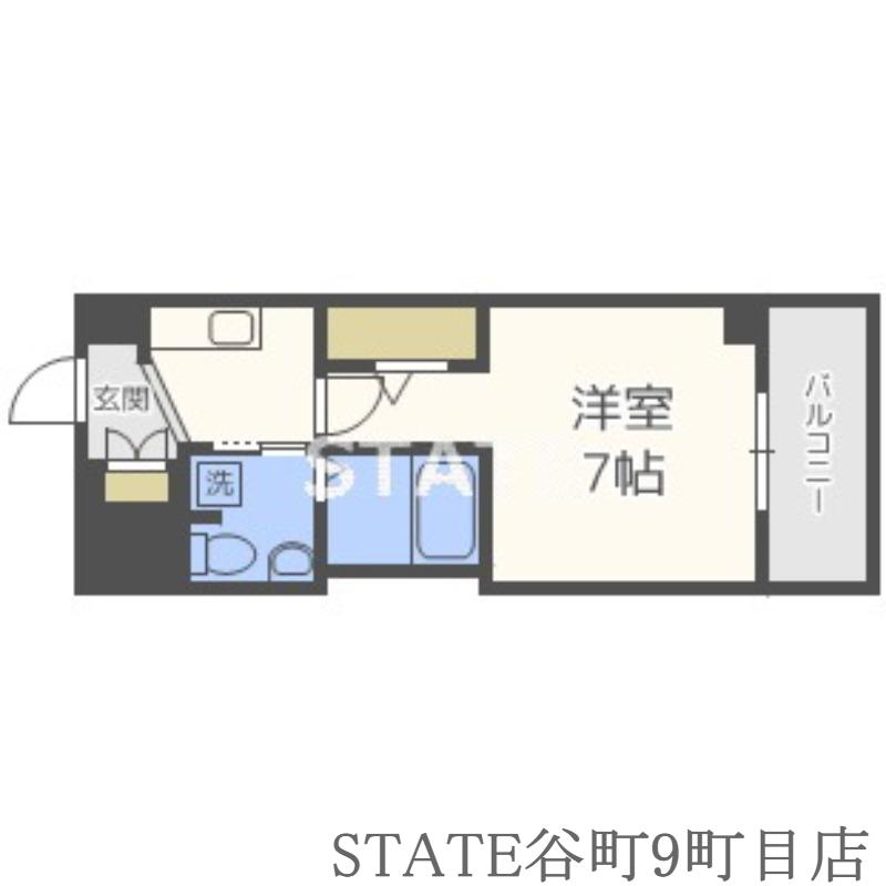 ラシーヌ天王寺町南(1K/5階)の間取り写真