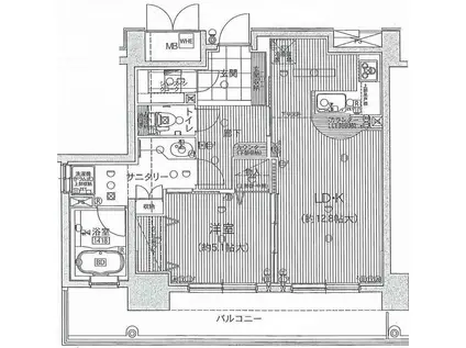 Dクラディア仙台五橋(1LDK/6階)の間取り写真