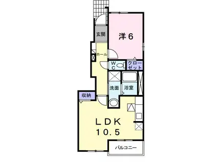 プラシード(1LDK/1階)の間取り写真