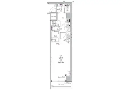 ディアレイシャス中野新橋(1K/1階)の間取り写真