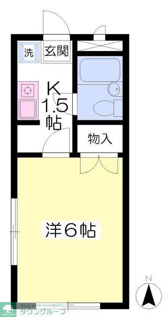 シーサイド金沢(1K/3階)の間取り写真