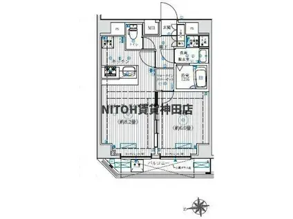 リライア大井町ヒルズ(1LDK/5階)の間取り写真