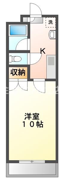ジュネスFK(1K/1階)の間取り写真