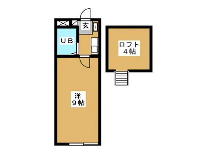 ファーストパレス金森I(1K/1階)の間取り写真