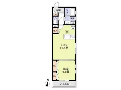 京急本線 京急蒲田駅 徒歩8分 3階建 築3年(1LDK/1階)の間取り写真