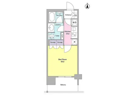 ラクラス目白(1K/11階)の間取り写真