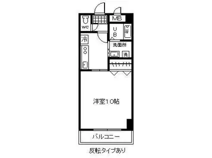 ウエスト・5(1K/2階)の間取り写真