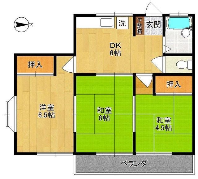 リヴェール大久保(3DK/2階)の間取り写真