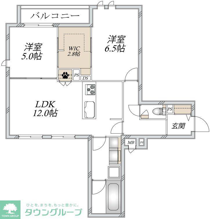 LS PLUS 豊玉中(2LDK/1階)の間取り写真