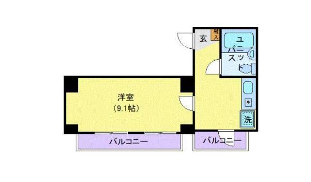 グランピア朝霞(1K/5階)の間取り写真