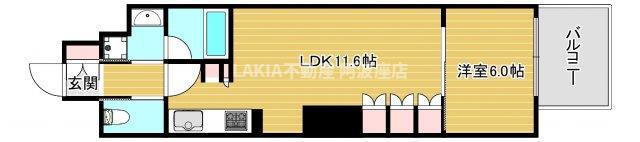 リーガル南久宝寺II(1LDK/5階)の間取り写真