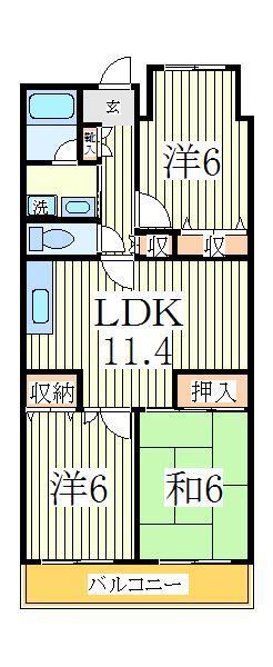 フォレスト(3LDK/7階)の間取り写真
