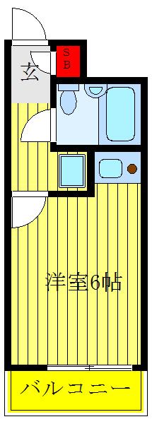 ライオンズマンション赤羽西第2(1K/1階)の間取り写真