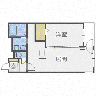 モルティーニ麻生(1LDK/4階)の間取り写真