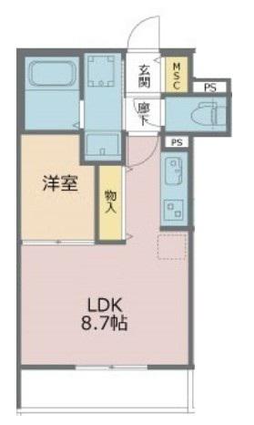 グランデクラッセ新都心(1LDK/3階)の間取り写真