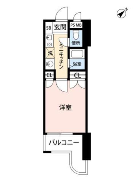 グレイス二日市壱番館(1K/2階)の間取り写真