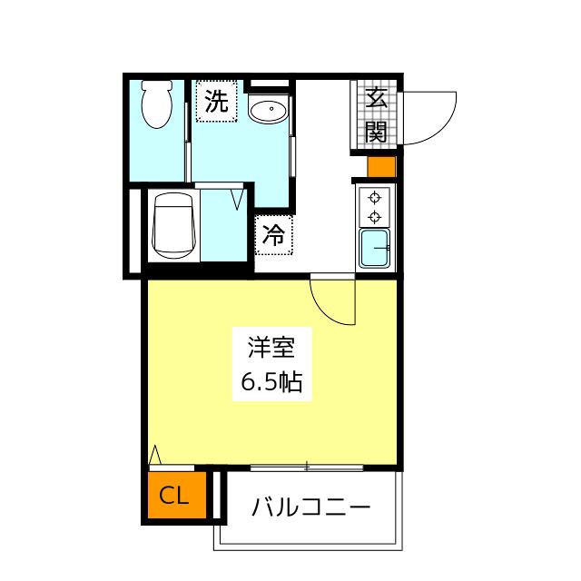 ROBOT HOME井尻III(1K/1階)の間取り写真