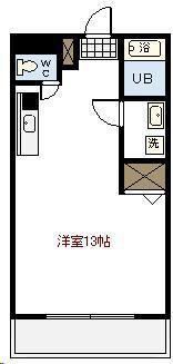 サンライズ新名爪(ワンルーム/3階)の間取り写真