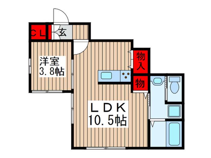 カーサ・デ・シバ(1LDK/1階)の間取り写真