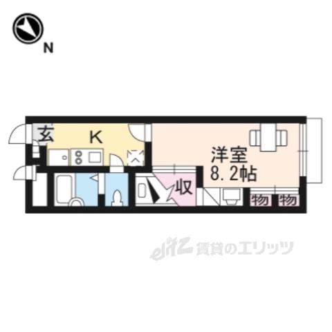 レオパレス寺嶋A(1K/1階)の間取り写真