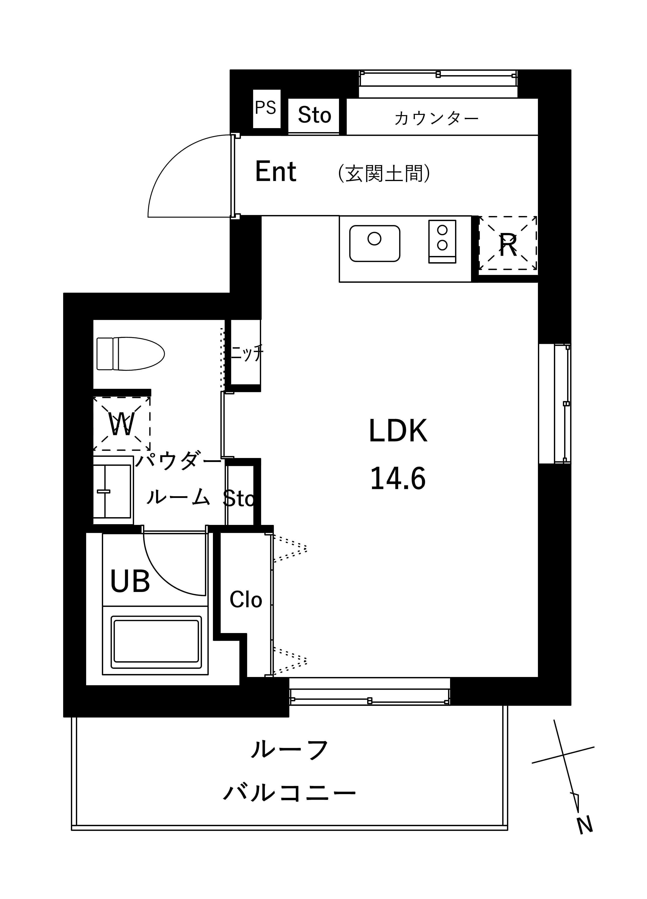 パストラーレ豊玉(ワンルーム/3階)の間取り写真