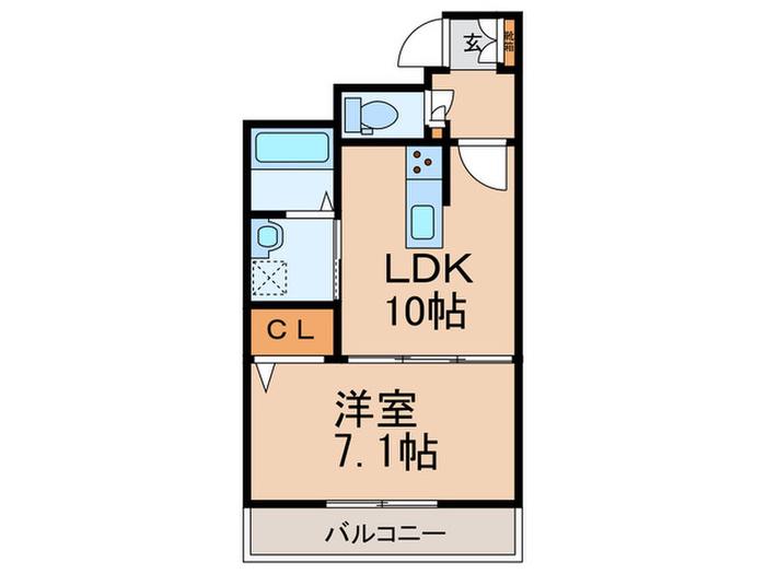 アルテミス シャーメゾン(1LDK/3階)の間取り写真