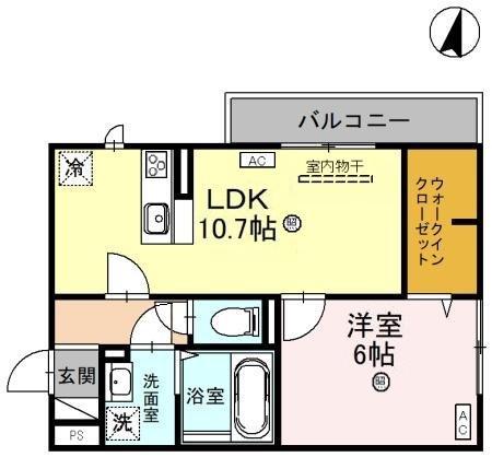 ARIETTA(1LDK/2階)の間取り写真