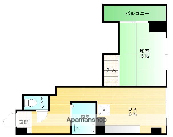 シーサイドマンション(1DK/3階)の間取り写真