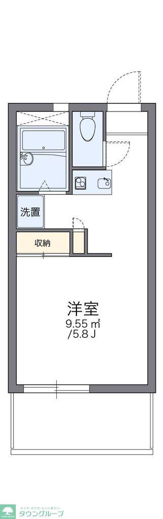 レオパレストウィンクル妙典B(1K/2階)の間取り写真