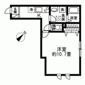 BEQUEM(1K/2階)の間取り写真