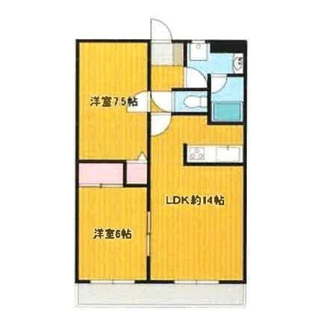 ハイムやすらぎ(2LDK/3階)の間取り写真