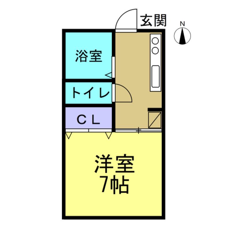 リュミエール(1K/1階)の間取り写真