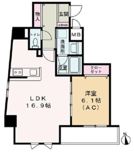 COMO PALACIO 日暮里(1LDK/4階)の間取り写真