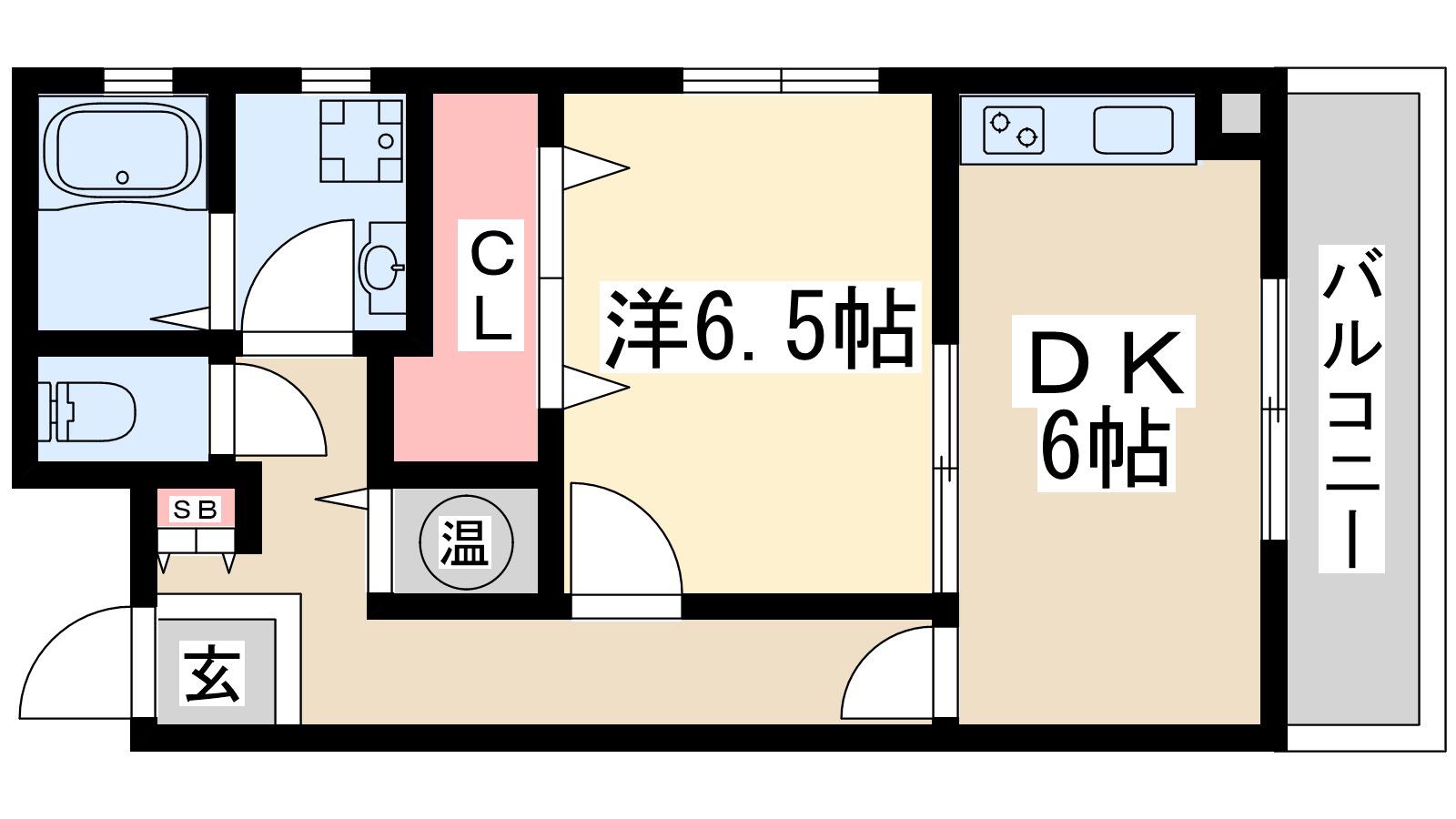TAIS COURT KUNIJIMA(1DK/3階)の間取り写真