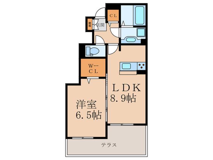 TADヴィラ(1LDK/1階)の間取り写真