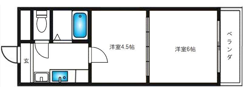 RIORA塚本I・II(2K/1階)の間取り写真