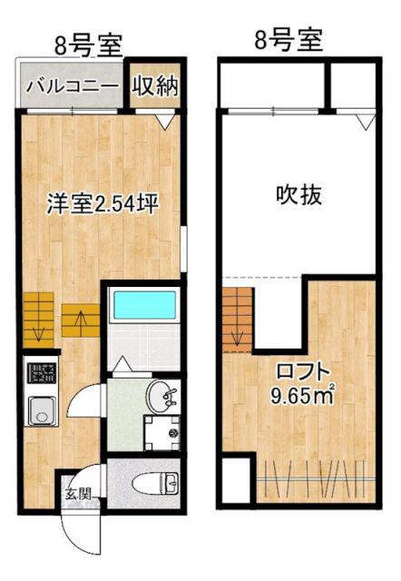 MODERN PALAZZO 諫早BRILLER(1SK/2階)の間取り写真