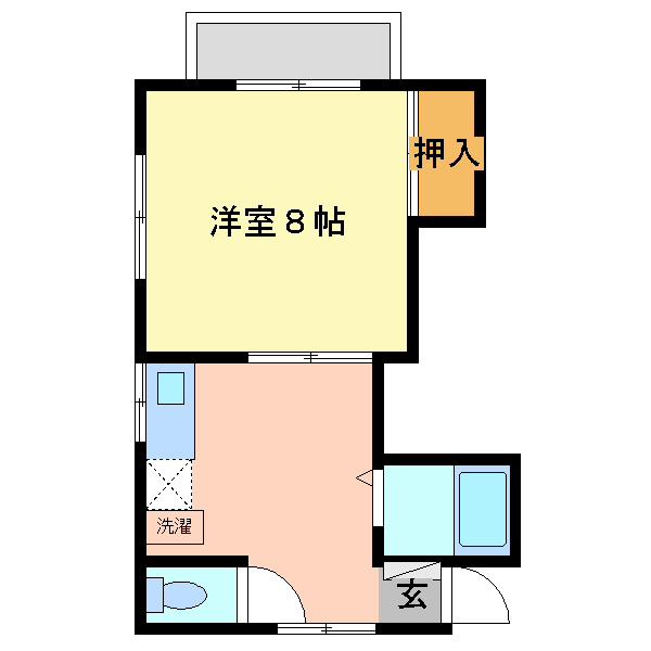 メゾン茜(1K/2階)の間取り写真