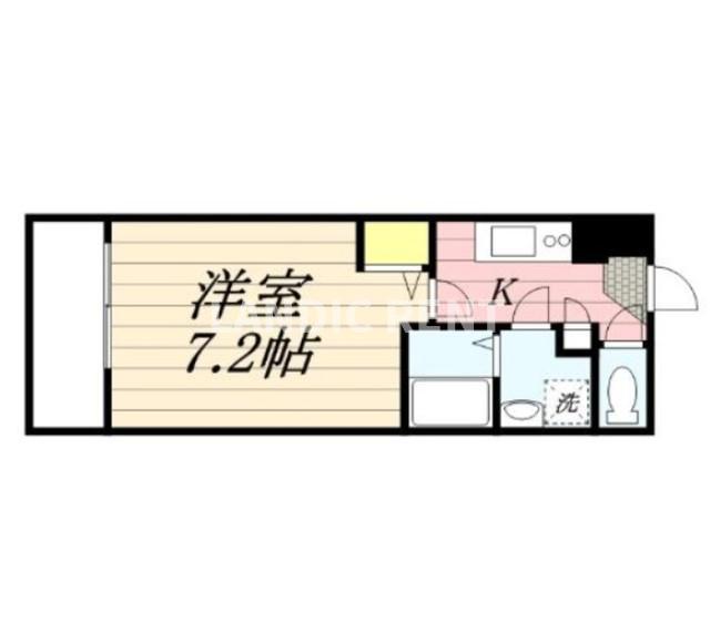 ラセット博多(1K/7階)の間取り写真