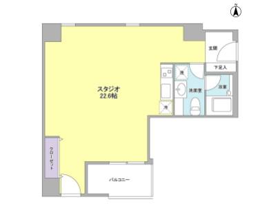 LA TERRA(ワンルーム/3階)の間取り写真