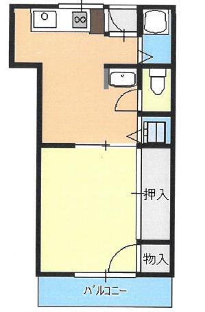 MINTII(1DK/4階)の間取り写真