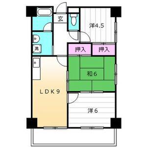 第二メゾンたけ宗(3DK/4階)の間取り写真