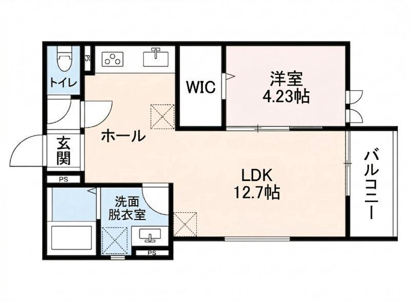 メゾン ルナ(1LDK/3階)の間取り写真