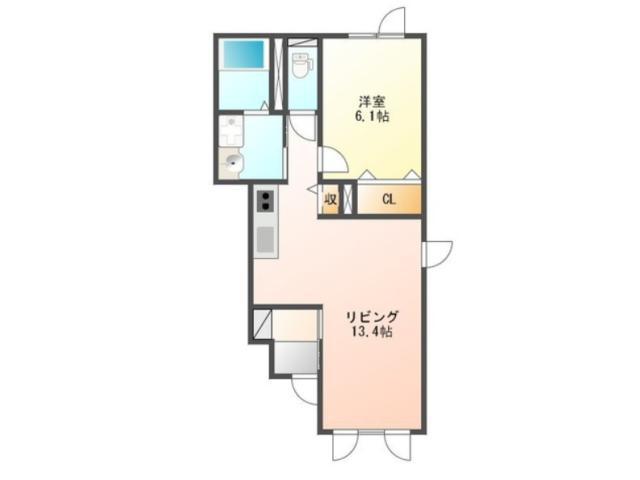 GREMONARCHS(1LDK/1階)の間取り写真