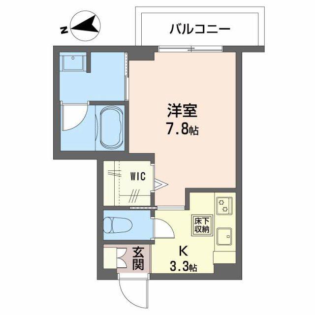 FORENA(1K/1階)の間取り写真