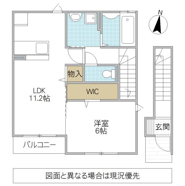 COZYCOURT(1LDK/2階)の間取り写真